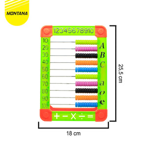 MONTANA Abacus Sempoa Alat Belajar Hitung 10 Baris Learning Tools for Counting TSM-01