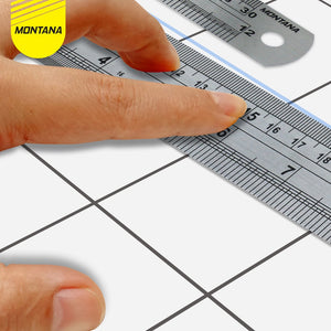 MONTANA Penggaris Besi Stainless 30 cm 12 Pcs Steel Ruler Garisan RT-30S