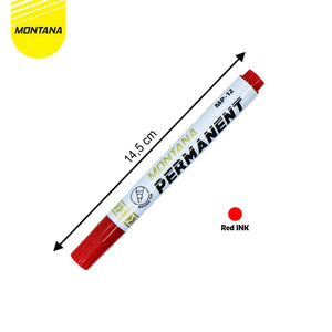 MONTANA Spidol Permanen Round Tip 12 Pcs Quick Dry Permanent Marker MP-12/Lusin Hitam