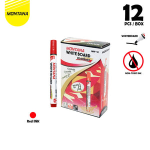 MONTANA Spidol Papan Tulis 12 Pcs Whiteboard Marker Round Tip MW-12/Lusin