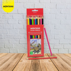 MONTANA Paket Mewarnai 3.0 Pensil Warna TH-700 + 12 Color Spidol MP 828