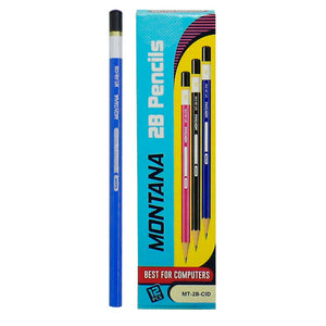 MONTANA Pensil 2B Lulus Uji Komputer 12 Pcs Pencil Alat Tulis Sekolah dan Kantor MT-2B CID