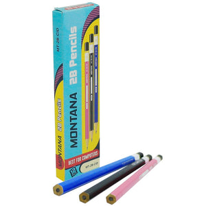 MONTANA Pensil 2B Lulus Uji Komputer 12 Pcs Pencil Alat Tulis Sekolah dan Kantor MT-2B CID