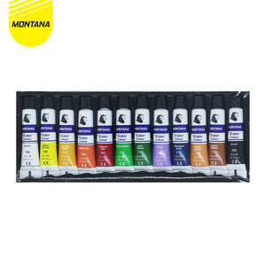 MONTANA Water Color Cat Air 12 Warna x 6ml High Grade Pigments Nont Toxic TWC12-PT