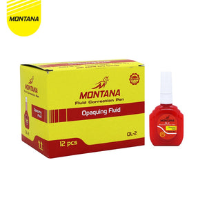 MONTANA Fluid Correction Pen Cairan Koreksi 12 Pcs Tipe X Penghapus Cair OL-02/Lusin