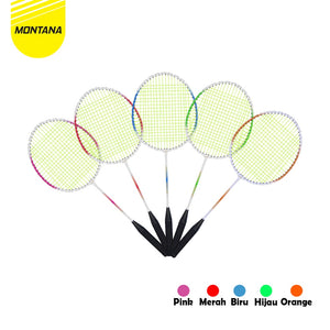 MONTANA Badminton Racket 1 Set Raket Bulu Tangkis Free Tas TRB2D