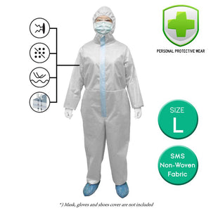 MONTANA Hazmat Suit Baju APD Medis Meltblown All Size Medical Clothing Proctive Wear