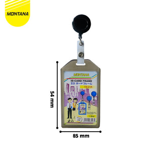 MONTANA Casing Id Card Frame Bening 85 x 54mm 5 Pcs Casing Holder 1 Muka Lentur TS-21R/Pack