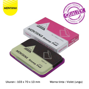 MONTANA Stamp Pad Hero Bak Bantalan Stempel Cap No. 1-2 Warna Violet Tahan Lama TSSP