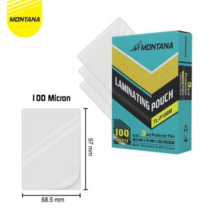 MONTANA Plastik Laminasi 100 micron Laminating Film Ukuran ID KTP TL-P100M