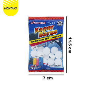 MONTANA Kapur Barus Kamper Sachet Ball Camphore Putih / Warna Warni TKB-25G