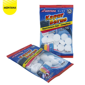 MONTANA Kapur Barus Kamper Sachet Ball Camphore Putih / Warna Warni TKB-25G-
