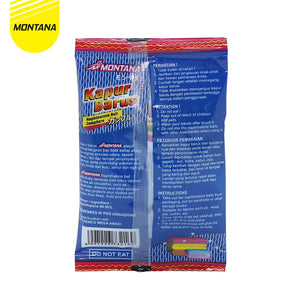 MONTANA Kapur Barus Kamper Sachet Ball Camphore Putih / Warna Warni TKB-25G