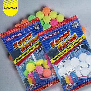 MONTANA Kapur Barus Kamper Sachet Ball Camphore Putih / Warna Warni TKB-25G-