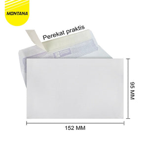 MONTANA Grandia Amplop Putih 104 95 x 152 mm 1 Box Plain Envelope Paperline