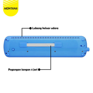 MONTANA Pianika Set Alat Tiup Musik 42.2x10.3x5 Cm Keyboard Music Note Timbul TPB