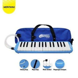 MONTANA Pianika Set Alat Tiup Musik 42.2x10.3x5 Cm Keyboard Music Note Timbul TPB