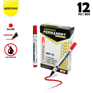 MONTANA Spidol Permanen Round Tip Permanent Marker MP-12 Retail