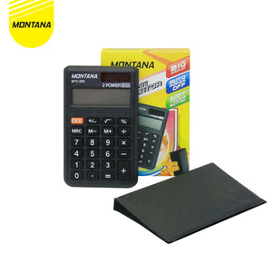 MONTANA Kalkulator Alat Hitung 8 Digit Calculator Big Display 2 Power MTC-200 P