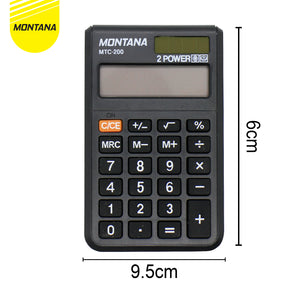 MONTANA Kalkulator Alat Hitung 8 Digit Calculator Big Display 2 Power MTC-200 P