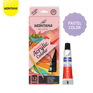 MONTANA Acrylic Colour Cat Akrilik 12 Warna x 6ml Rich Pigments Fast Drying TAC