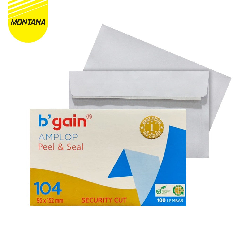 MONTANA Amplop Putih 104 95 x 152 mm 100 lembar White Envelope Dengan Perekat