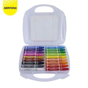 MONTANA Oil Pastel Krayon Minyak 18 Warna Water Resistant Alat Mewarnai TOP-18-MN