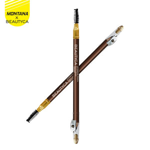 MONTANA X BEAUTYCA Pensil Alis Sisir 2 IN1 Dilengkapi Rautan Eyebrow Pencil Tahan Lama