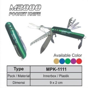 MONTANA Pisau Pocket 14 in 1 Multi Tools Knife Alat Pertahanan Diri MPK1111/M2000
