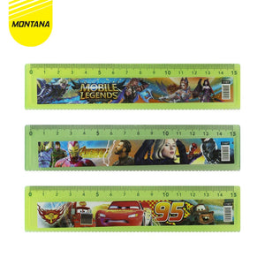 MONTANA Penggaris Akrilik 15-20 Cm Acrylic Ruler Fancy Motif Karakter