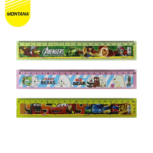MONTANA Penggaris Akrilik 15-20 Cm Acrylic Ruler Fancy Motif Karakter
