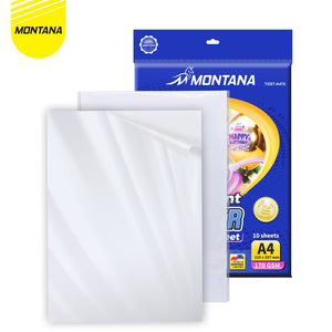MONTANA Glossy Sticker Transparent A4 20 Sheets 170 GSM Waterproof Kertas Stiker TGS-A470