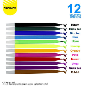 MONTANA Spidol Permanen Kecil 1.0mm Permanent Marker Bullet Nib MP-888 Retail