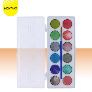 MONTANA Water Color Glitter Cat Air 12 Warna Water Soluble Pointbrush Included TWFC-12