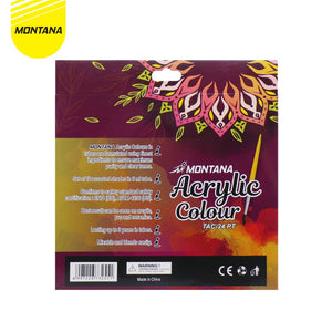 MONTANA Acrylic Colour Cat Akrilik 24 Warna Rich Pigments & Fast Drying TAC-24PT