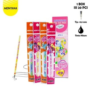 MONTANA Gel Pen Refill 0.5mm 1 Box 24 Set Isi Pulpen Gel GPR-11PONY