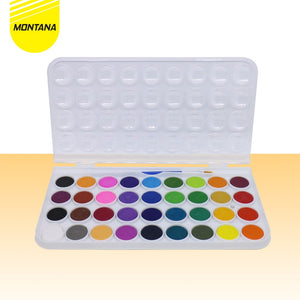 MONTANA Water Color Cat Air 36 Warna Include High Synthetic Paint Brush TCC-36