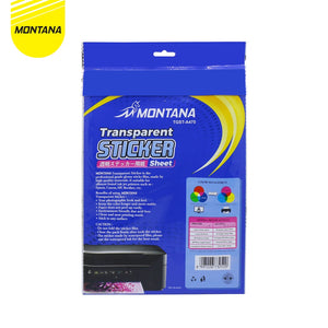 MONTANA Glossy Sticker Transparent A4 20 Sheets 170 GSM Waterproof Kertas Stiker TGS-A470