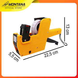 MONTANA Mesin Label Harga 8 Digit Price Labeller Gun Alat Cetak Label 1 Baris TML-1L