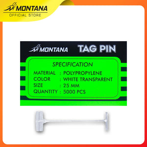 MONTANA Tag Pin Refill Polypropilene 25-35 mm 5000 Pcs Isi Ulang Tag Gun Penanda Label MTP-25