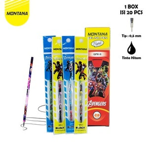 MONTANA Gel Pen Refill 0.5mm 1 Box 24 Set Isi Pulpen Gel GPR-11PONY