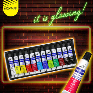 MONTANA Acrylic Colour Cat Akrilik 12 Warna Rich Pigments & Fast Drying TAC-12PT
