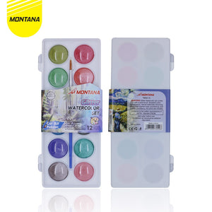 MONTANA Water Color Glitter Cat Air 12 Warna Water Soluble Pointbrush Included TWFC-12