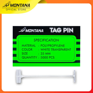 MONTANA Tag Pin Refill Polypropilene 25-35 mm 5000 Pcs Isi Ulang Tag Gun Penanda Label MTP-25