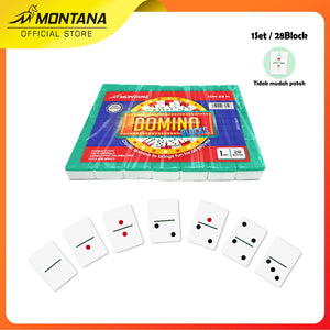 MONTANA Batu Domino Gaplek Game Kartu 1 Set Domino Stone Double 6 Dots TDM-28/Pack