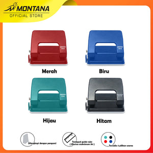 MONTANA Punch Pembolong Kertas Maksimum A4 10.5 x 8.5 cm Paper Hole Puncher With Lock HP-40
