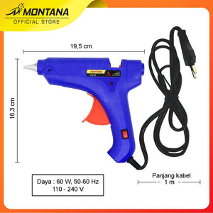 MONTANA Glue Gun Lem Tembak 60 Watt Perekat Serbaguna GG-02 Merah