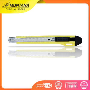 MONTANA Cutter Pisau Pemotong 15 x 2.1 x 1.7 cm Blade Knife Autolock Serbaguna A-300