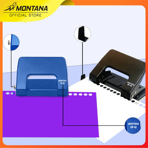 MONTANA Punch Pembolong Kertas Maksimum A4 10.5 x 8.5 cm Paper Hole Puncher With Lock HP-40