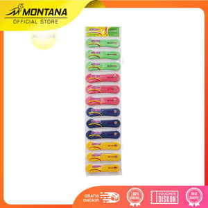 MONTANA Cutter Pisau Pemotong 12 x 1.5 cm 12 Pcs Blade Knife Serbaguna CT-200/Lusin